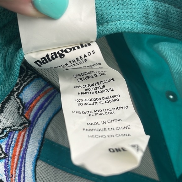Patagonia Teal Trucker Hat Adjustable. HT4351C - Picture 9 of 9